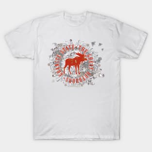 NH Moose Medallion (Red) T-Shirt